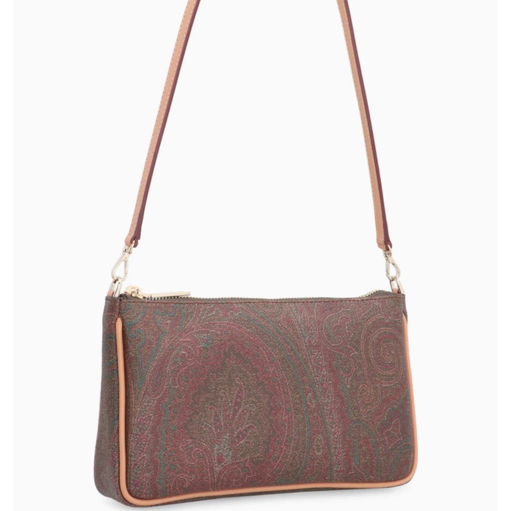 ETRO vintage burgundy paisley small Shoulder Bag